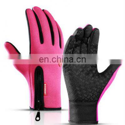 2021 new style men and women Sport Warm winter running bicycle custom smart screen touch gloves