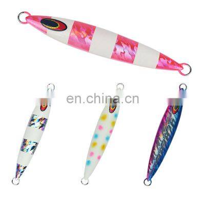 New Pretty Luminous Slow Descent Pitch Metal Vertical Sinker Jigging Fishing Lure photo-4