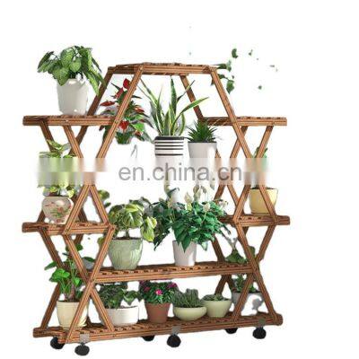 K&B hot popular wholesale  2021 new design solid wood flower pot stand