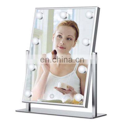 Modern wholesale new led makeup mirror touchscreen vanity makeup mirror