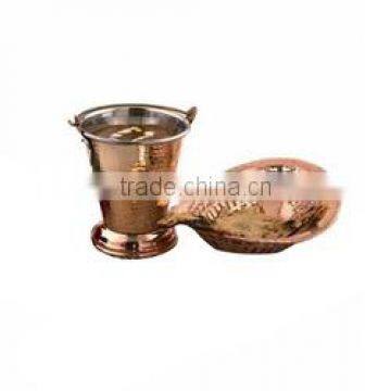 COPPER DAL BALTI WITH COPPER CHAPATI HOLDER