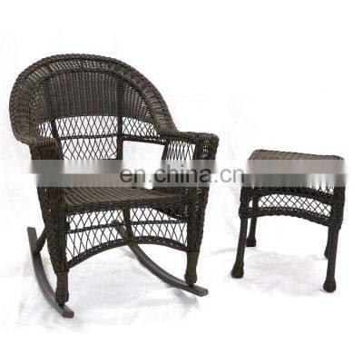 Hot Sale Indoor & Outdoor Pe Rattan Wicker Rocker Patio Garden Furniture photo-3