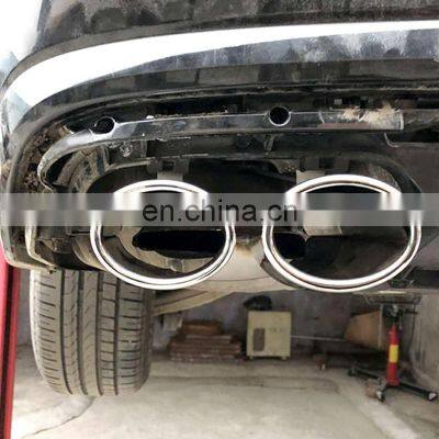 RS6 Diffuser With Tailpipe for Audi A6 Ordinary Edition Refit to Audi A6 S Line High Quality Rear Bumper Diffuser 2016-2018 photo-3