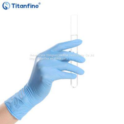 9 Inch 3.5g Blue Examination Nitrile Gloves  photo-2