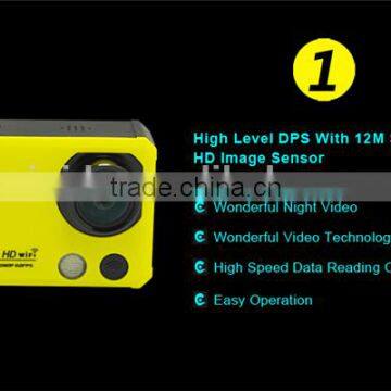 Time Lapse Recording 1920x1440P@30FPS & 1920x1080P@60FPS 2K WIFI Action Camera with 2.0INCH 960*240 dot High Definition LCD