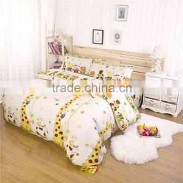 Professional manufacture cotton deer design cute quilt duvet covers set bed linen sets