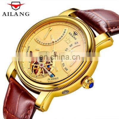 Ailang 5802 Fashion Hollow Out Wristwatches Tourbillon Waterproof Automatic Mechanical Watches Men Wrist