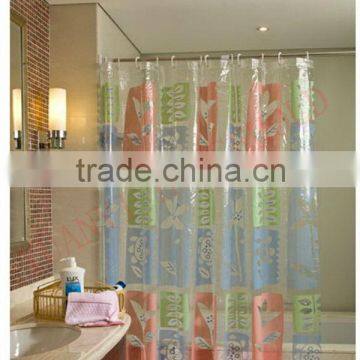 colorful printed shower curtain