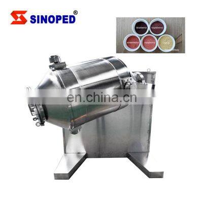 SINOPED Small / Medium / Large Capacity 3D Type Powder Mixer for Dry Powder Granule