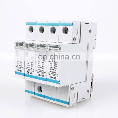 Din Rail Three Phase 40kA AC 385V Power Supply Surge Protector