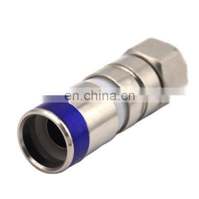 RF coaxial F compression waterproof  connector for RG58/RG59/RG6 /RG11 75ohm,