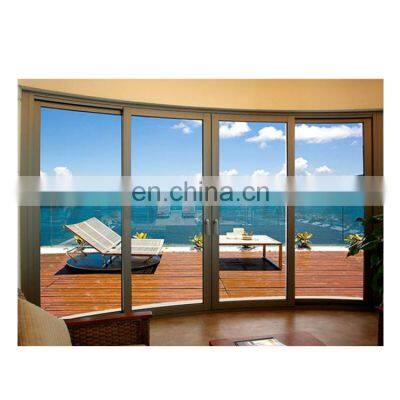 Sliding glass door with electric blinds and lift and slide door