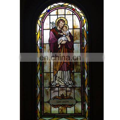 Chinese Manufacturer Customized Art Design Tiffany Stained Glass For Windows Wholesale Price Church Decoration Glass photo-5