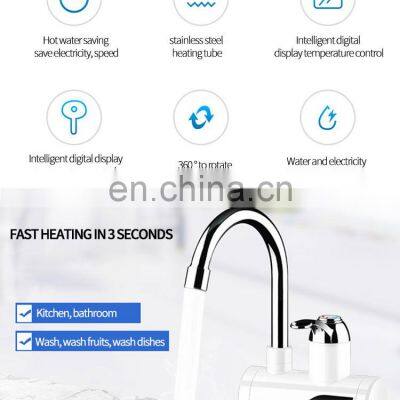 Kitchen Instant Electric Heating Water Faucet Fashion With Instant Heater Digital Display Faucet Hot and Cold Dual Use photo-2