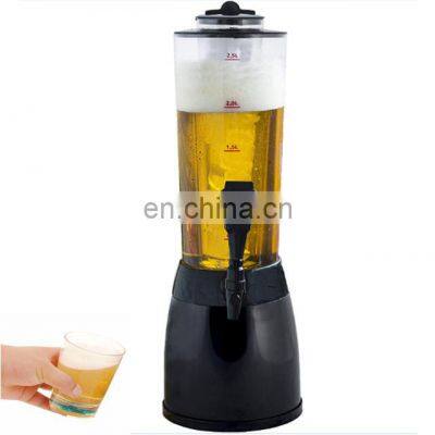 Plastic Draft Beer Tower 3L Tabletop Drink Beer Dispenser for Party