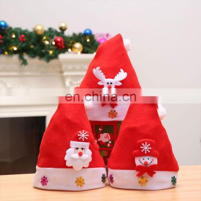 Amazing Cute Looking Custom Funny Crazy Red Kids Child Merry Light Up Small LED Christmas Hats