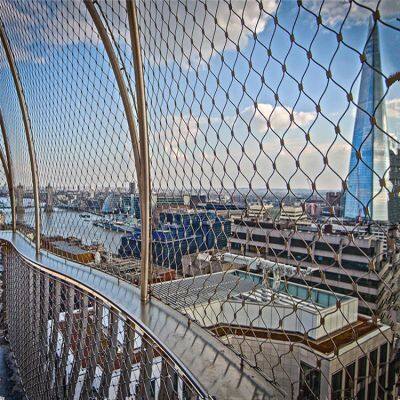 Both sides of the Stainless Bridge fall-resistant flexible network, high-altitude anti-parabolic stainless steel protective network