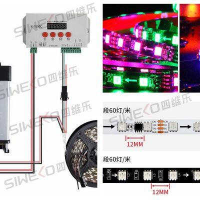 Full Color LED RGB Madrix Pixel Strip Ribbon Addresssable LEDs for Commercial Space Pubs Gym Decoration DJ Atmosphere photo-5