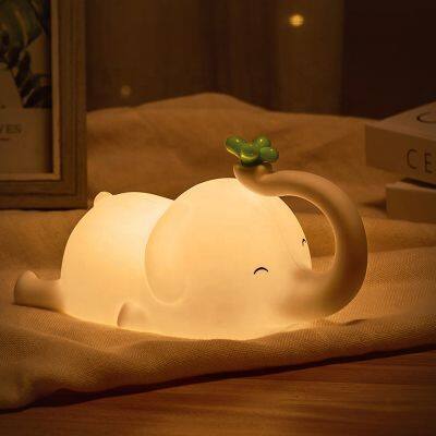 High Quality Newest Design Hanging Small Led Night Light Flying Elephant Pat Lamp Cute Silicone Night Light for Kids Room photo-5