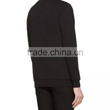 2016 OEM Custom Mens Black Zip Pocket Pullover Sweatshirts