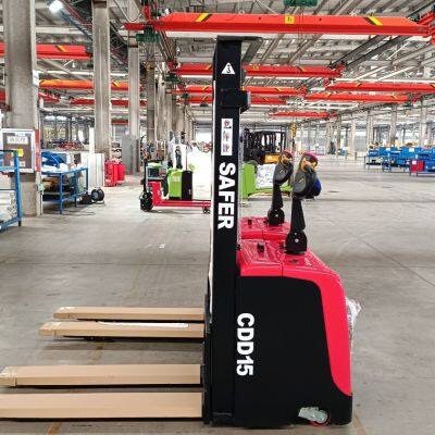 High Performance Electric Pallet Stacker 1 Ton 1.2 Ton 1.5 Ton 2 Ton Semi-electric Pallet Stacker photo-2