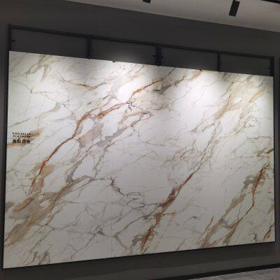 Calacatta gold sintered stone slab wall decoration luxury sintered stone slabs