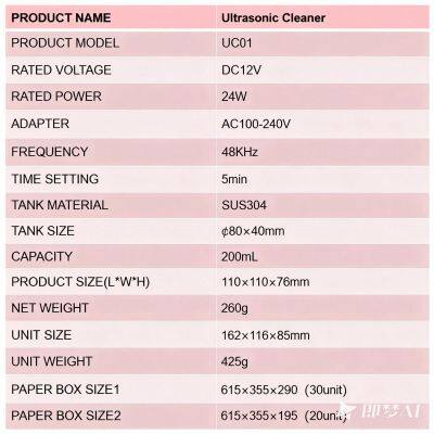 Ultrasonic Jewelry Cleaner, 48KHz Ultrasonic Cleaner Machine for Jewelry, Rings, Watch Strap, 304 Stainless Steel Tank photo-5