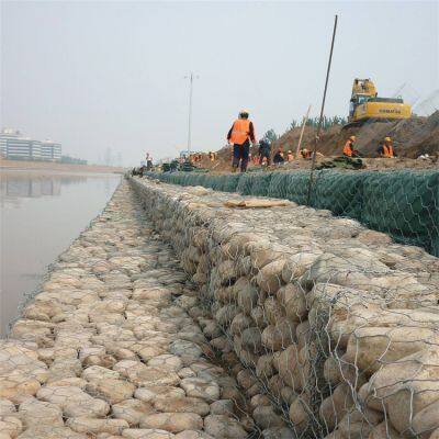 Hexagonal Woven Gabion Basket Flexible for Irregular Slope and Embankment photo-5