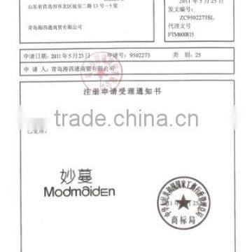 Modmaiden trademark registration certificate