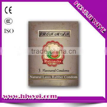 Watermelon flavored condom best quality cheapest price condoms OEM bulk condom male latex condom