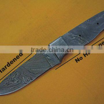 udk b49" custom handmade Damascus full tang blank blade knife