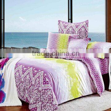 Pigment Print Geometry Bedding Cotton Duvet Cover Bed Set