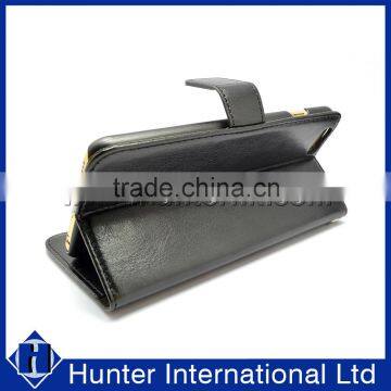 Plain PU Leather Book Phone Case For IP6