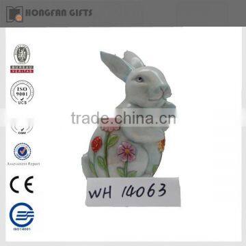 beautiful white ceramic rabbit for easter