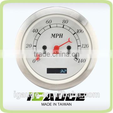 Classic Gauges 85mm white face convex glass lens Electrical speedometer gauge