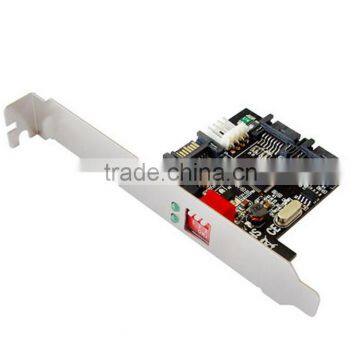 SATA II 2 Port sata2.0 Multiplier (PM) Bracket Mounting RAID 0,1,JBOD Dual Channel Hard Disk Accelerator Card auto smart raid