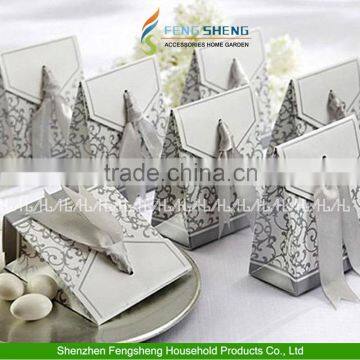 Silver Wedding Favour Favor Boxes Sweet Cake Bag