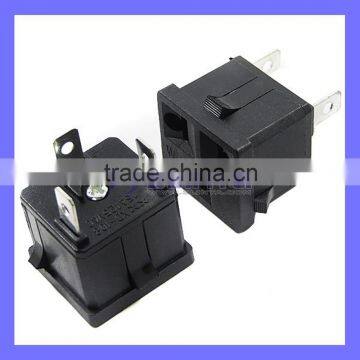 AC 125V 15A 3 Pin Clamp Type IEC 320 C13 Socket Outlet Power Socket Connector