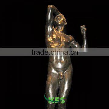 Bronze nude man figure