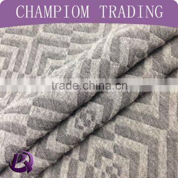 2016 China supplir rayon poly knit new jacquard design fabric price per meter jacquard fabric for trousers