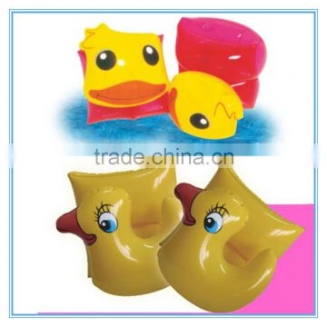 Inflatable duck armbands, pvc arm ring with duck shape for sale