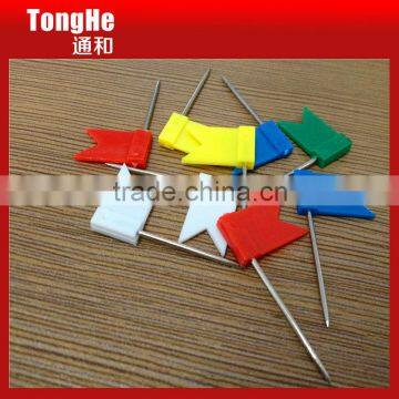 Office Supply Crafts Making Flat Flag Shape Plastic Map Pin