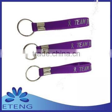 Wholesale cheap silicone keychains with custom made logo