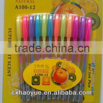 colorful BP plastic scented gel pen