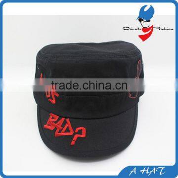 custom made 3D embroidery military cap