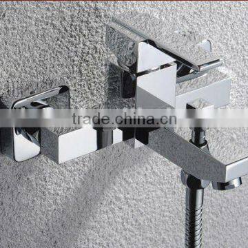 bathroom bathtub brass square faucet