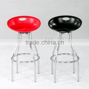 Color bar chair with metal legs