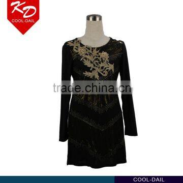 new net design tiered beads front pleating flower applique women dress