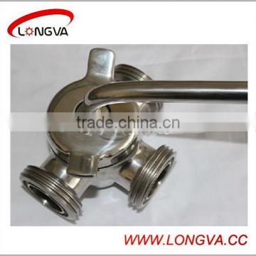 Wenzhou stainless steel manual three way plug valve