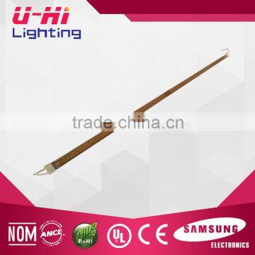 golden coatd fused heating lamp twin silica glass tube